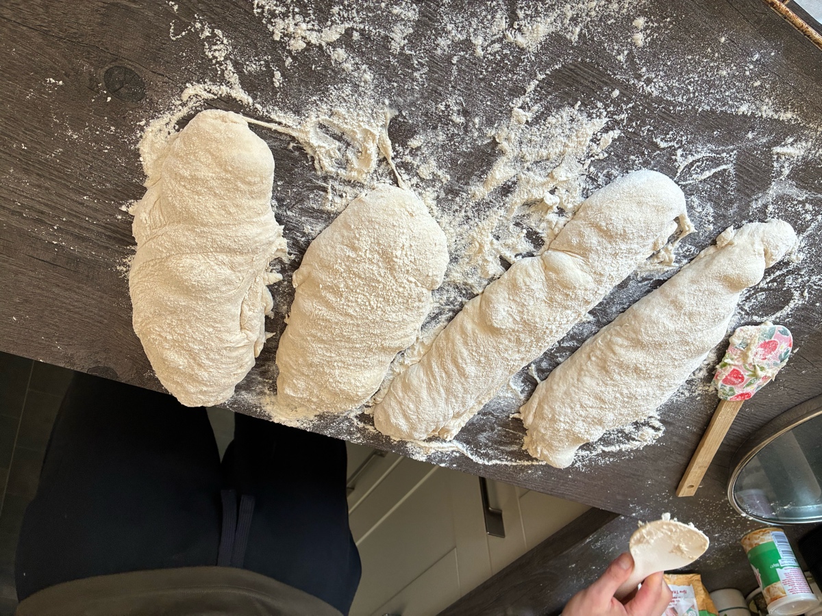 Shape into baguettes