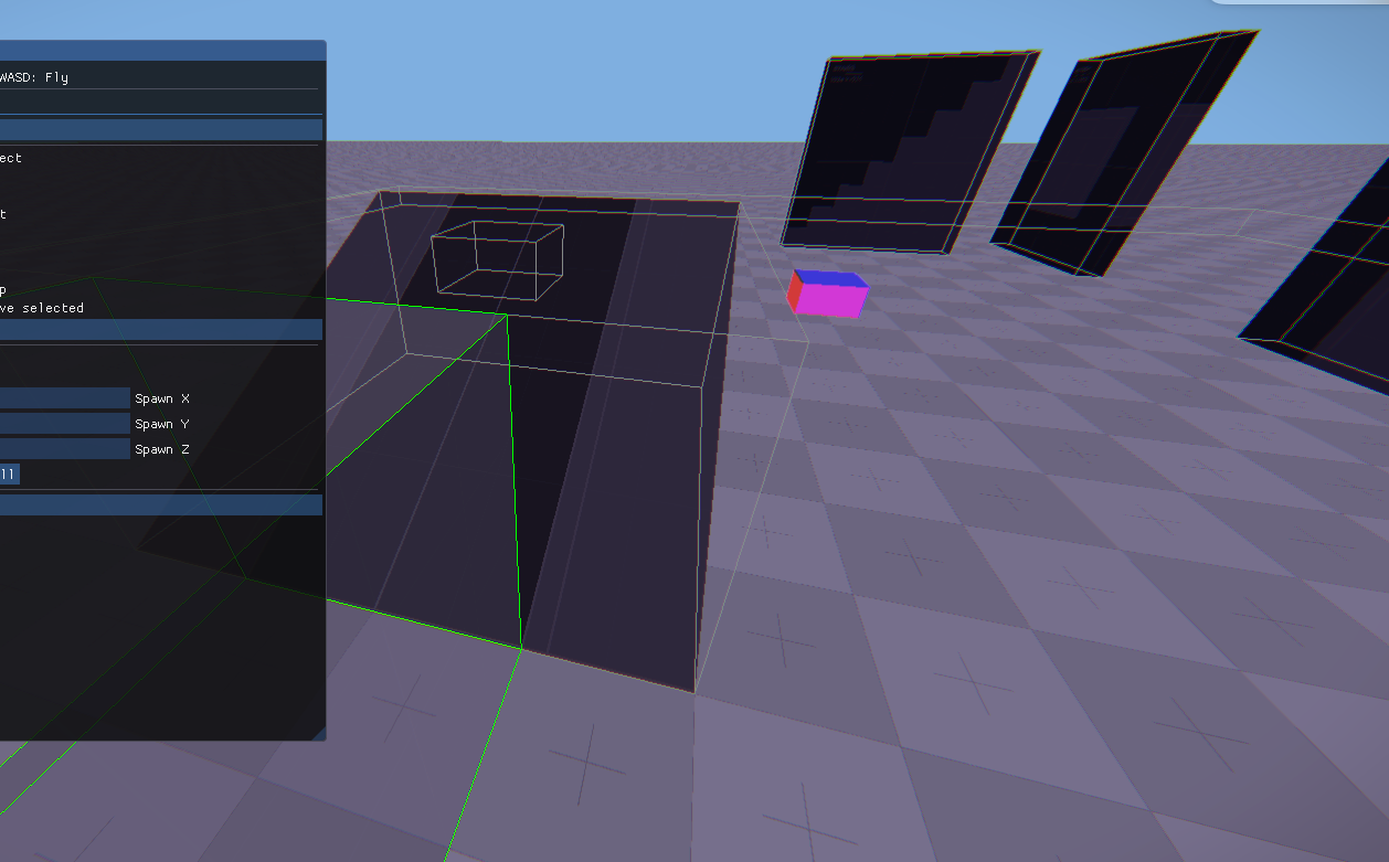 Placed brushes and props in the scene