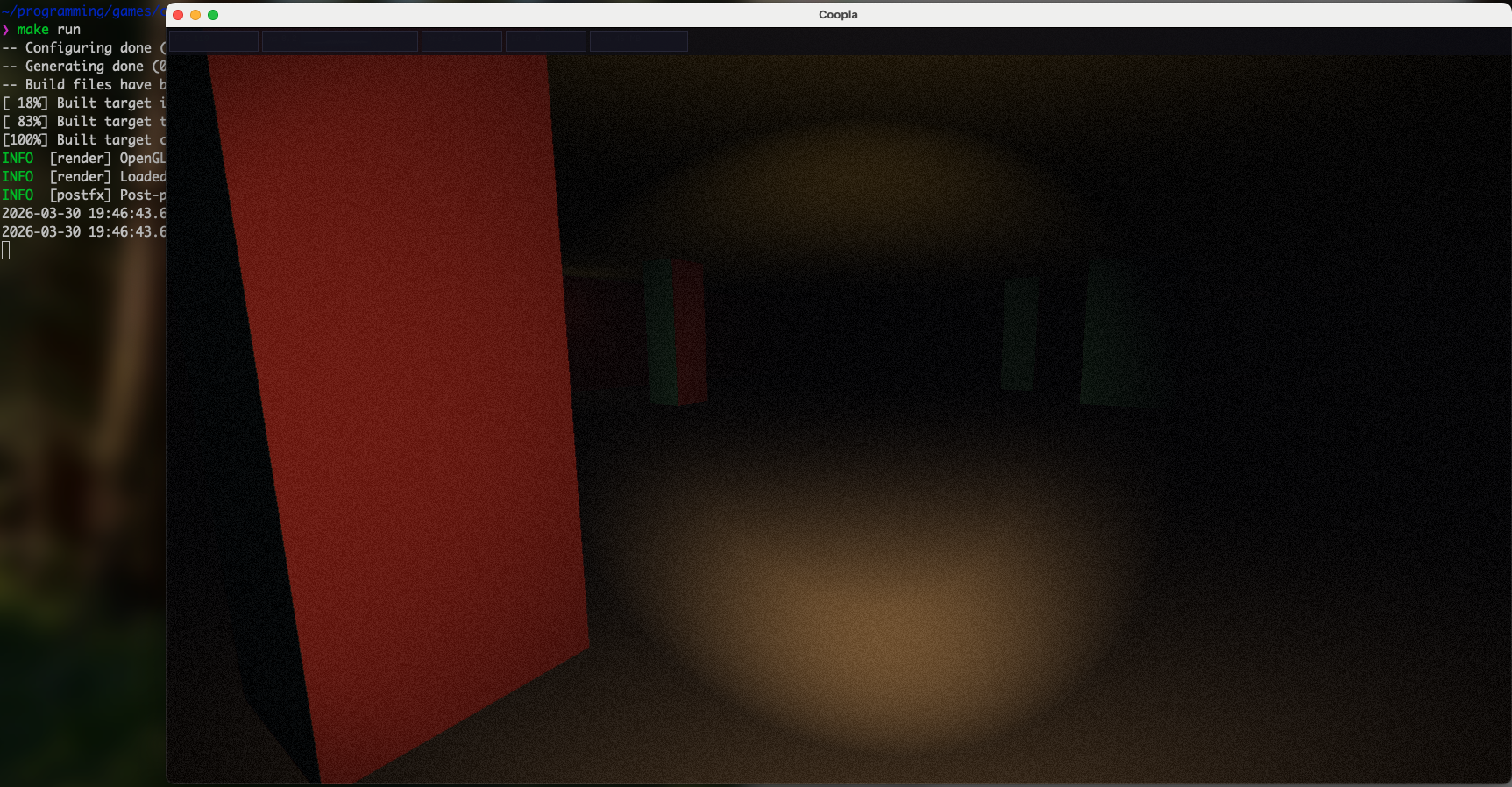 Dark room with fog, torch, and a nextbot