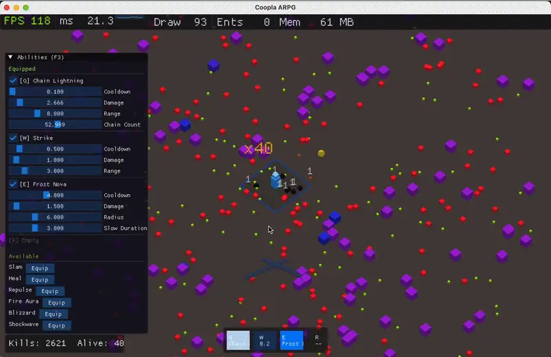 Chain lightning and enemy hordes