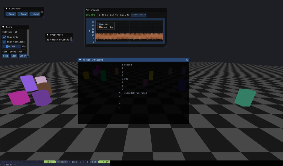 Neovim with lualine status bar