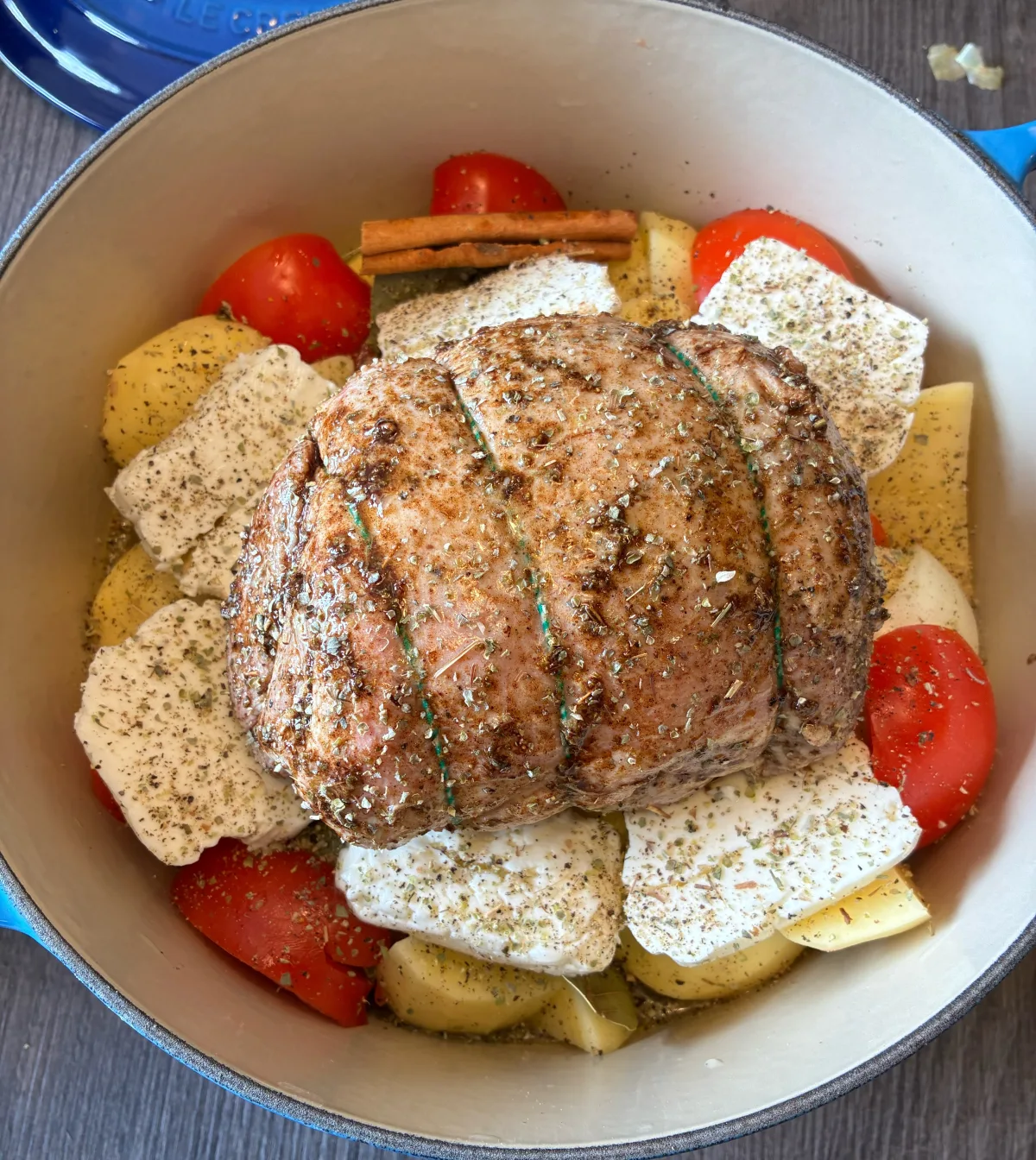 Kleftiko assembled in the pot