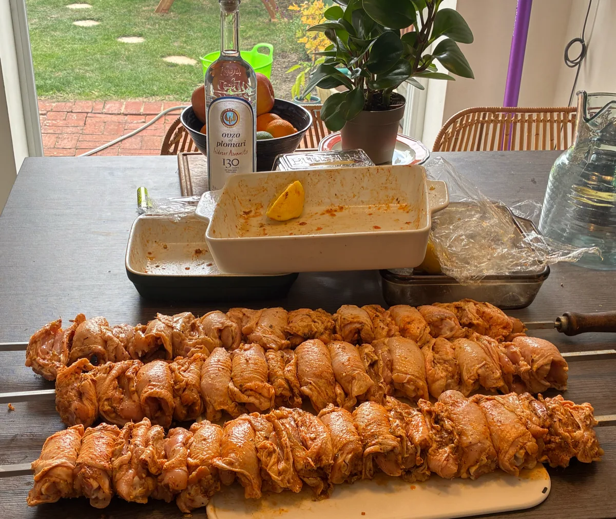 Souvla skewered